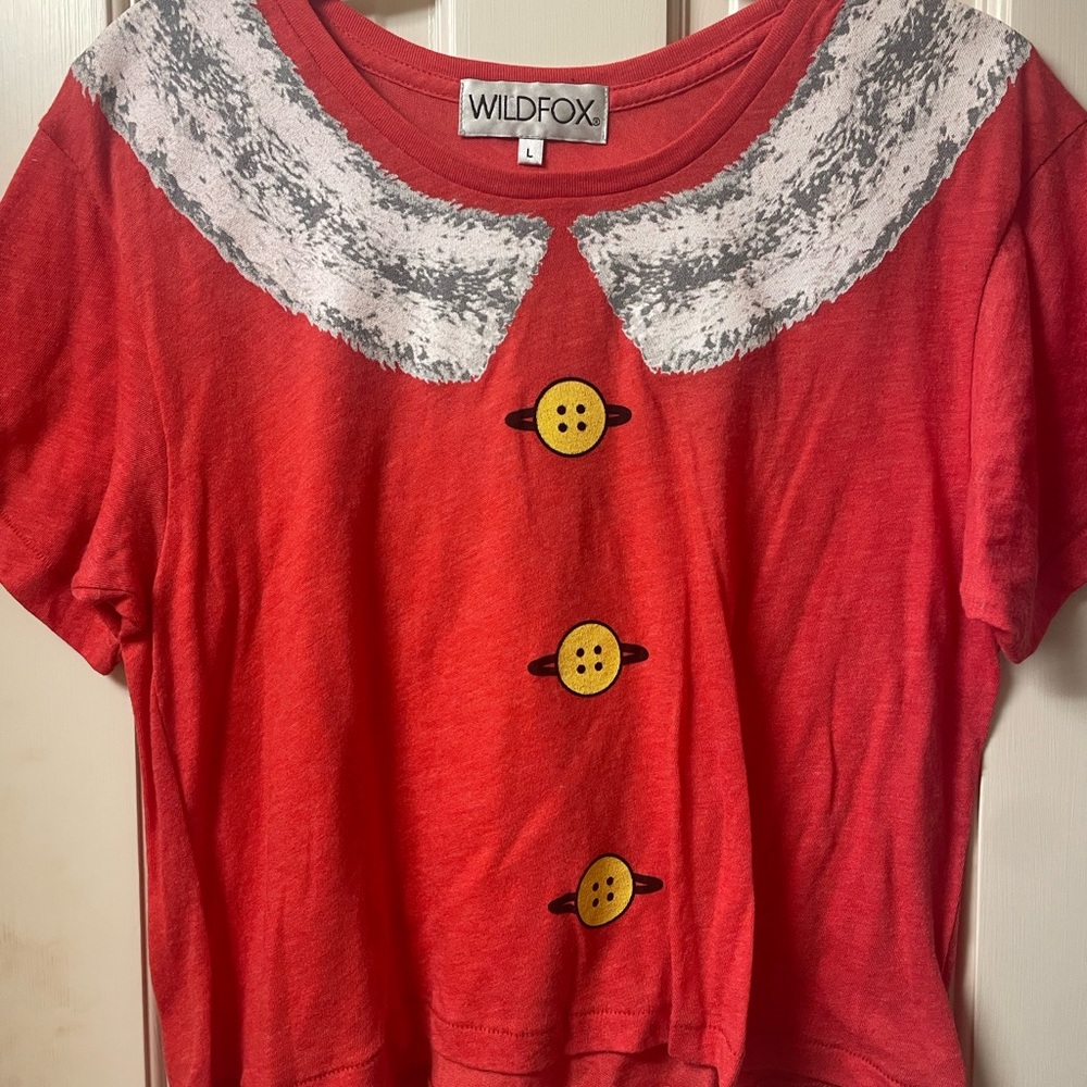 Wildfox Christmas playful Red Graphic Tee L